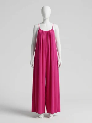 Combinaison rose ample quotidienne sans manches femme