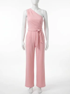 Combinaison rose asymétrique chic cérémonie femme