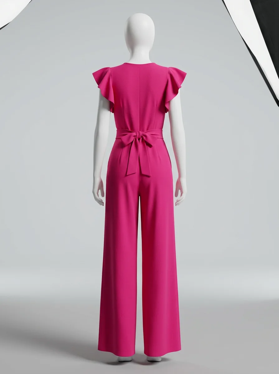 Combinaison rose femme élégante pour mariage – Image 4