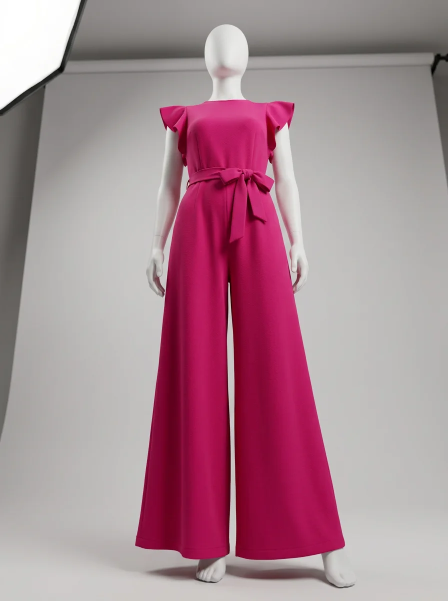 Combinaison rose femme élégante pour mariage – Image 5