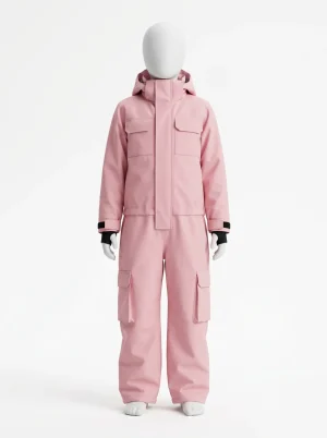 Combinaison rose ski enfant imperméable sport