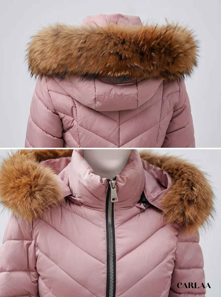 Combinaison rose ski femme élégante cintrée – Image 10