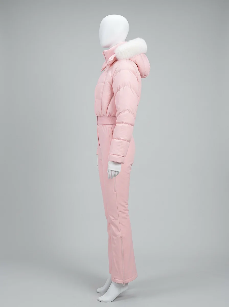 Combinaison rose ski femme franges style bohème – Image 6