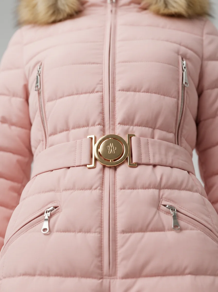 Combinaison rose ski femme silhouette ajustée chic – Image 5