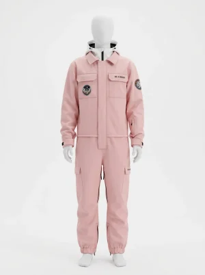Combinaison rose technique respirante sport montagne